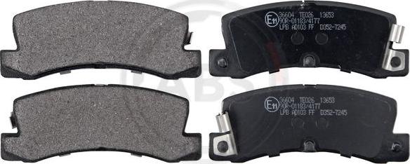 A.B.S. 36604 - Brake Pad Set, disc brake autospares.lv