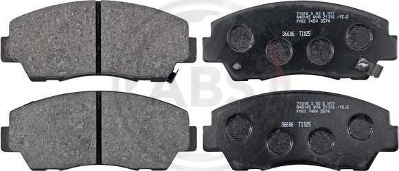 A.B.S. 36606 - Brake Pad Set, disc brake autospares.lv