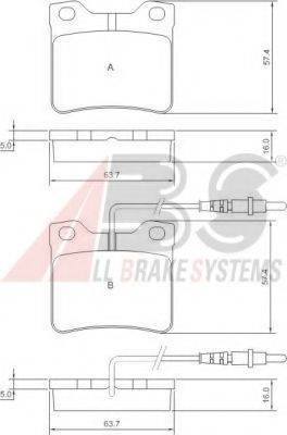 A.B.S. 36683 OE - Brake Pad Set, disc brake autospares.lv