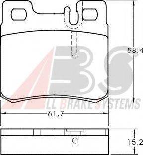 A.B.S. 36687 OE - Brake Pad Set, disc brake autospares.lv