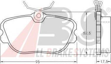 A.B.S. 36622 OE - Brake Pad Set, disc brake autospares.lv