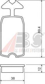 A.B.S. 36046 OE - Brake Pad Set, disc brake autospares.lv