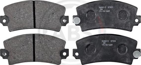 A.B.S. 36042/2 - Brake Pad Set, disc brake autospares.lv