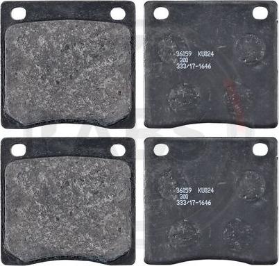 A.B.S. 36059 - Brake Pad Set, disc brake autospares.lv