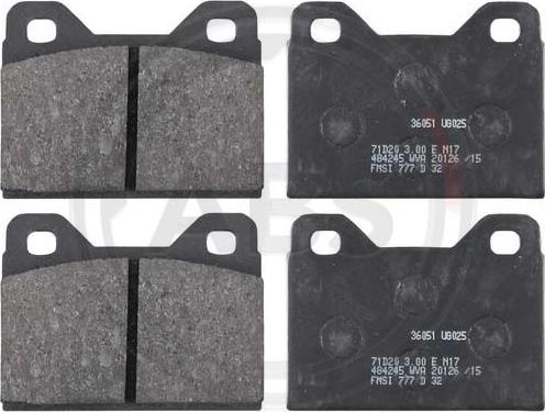 A.B.S. 36051 - Brake Pad Set, disc brake autospares.lv