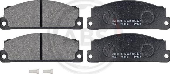 A.B.S. 36004/1 - Brake Pad Set, disc brake autospares.lv