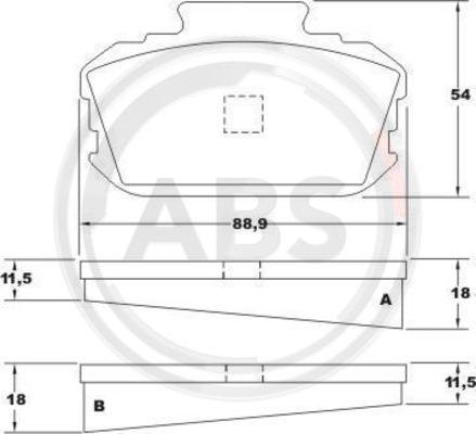 A.B.S. 36101 - Brake Pad Set, disc brake autospares.lv