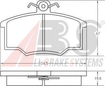 A.B.S. 36138 OE - Brake Pad Set, disc brake autospares.lv