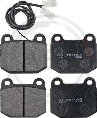 A.B.S. 36171 - Brake Pad Set, disc brake autospares.lv