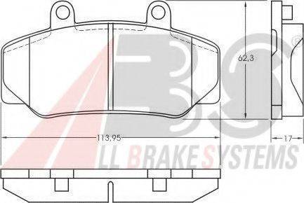 A.B.S. 36177 OE - Brake Pad Set, disc brake autospares.lv