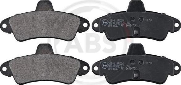 A.B.S. 36844 - Brake Pad Set, disc brake autospares.lv