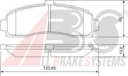 A.B.S. 36848 OE - Brake Pad Set, disc brake autospares.lv