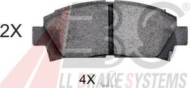 A.B.S. 36866 OE - Brake Pad Set, disc brake autospares.lv