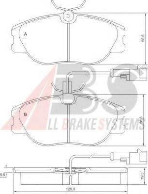 A.B.S. 36800 OE - Brake Pad Set, disc brake autospares.lv