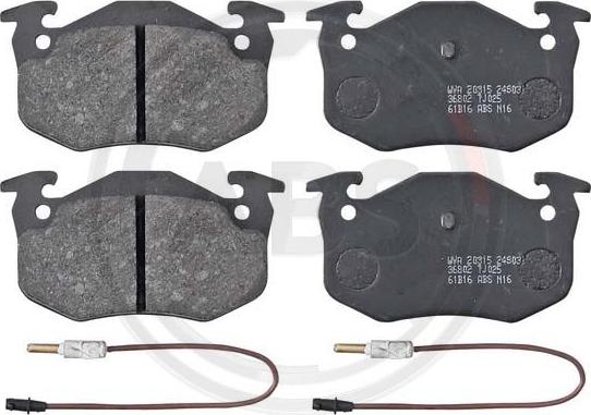 A.B.S. 36802 - Brake Pad Set, disc brake autospares.lv