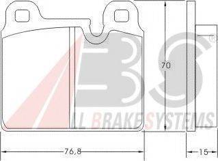 A.B.S. 36833 OE - Brake Pad Set, disc brake autospares.lv