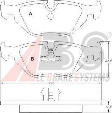 A.B.S. 36824 OE - Brake Pad Set, disc brake autospares.lv