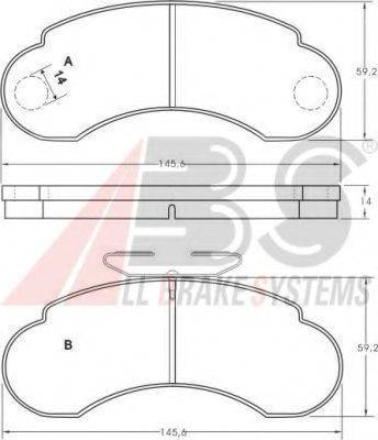 A.B.S. 36828 OE - Brake Pad Set, disc brake autospares.lv