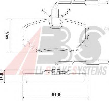 A.B.S. 36879 OE - Brake Pad Set, disc brake autospares.lv