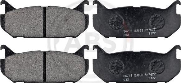 A.B.S. 36796 - Brake Pad Set, disc brake autospares.lv