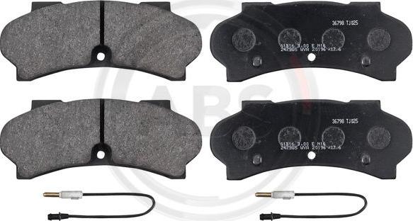 A.B.S. 36798 - Brake Pad Set, disc brake autospares.lv