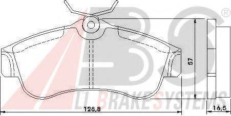 A.B.S. 36740 OE - Brake Pad Set, disc brake autospares.lv