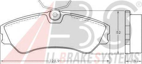 A.B.S. 36752 OE - Brake Pad Set, disc brake autospares.lv