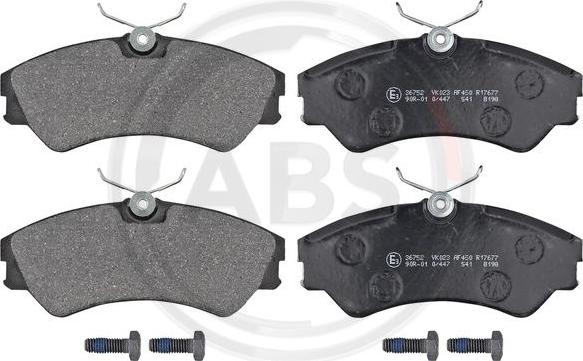 A.B.S. 36752 - Brake Pad Set, disc brake autospares.lv