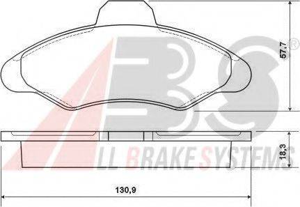 A.B.S. 36709 OE - Brake Pad Set, disc brake autospares.lv