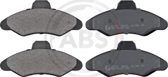 A.B.S. 36709 - Brake Pad Set, disc brake autospares.lv
