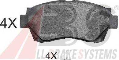 A.B.S. 36713 OE - Brake Pad Set, disc brake autospares.lv