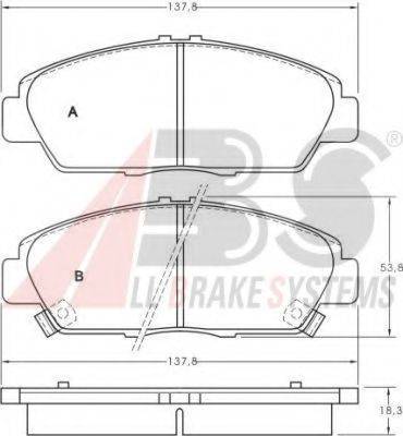 A.B.S. 36780 OE - Brake Pad Set, disc brake autospares.lv