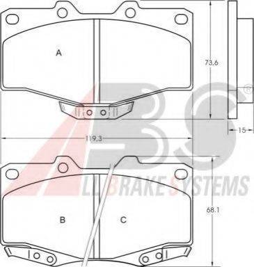 A.B.S. 36724 OE - Brake Pad Set, disc brake autospares.lv