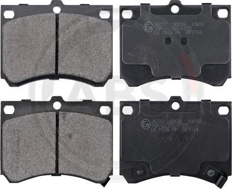 A.B.S. 36727 - Brake Pad Set, disc brake autospares.lv