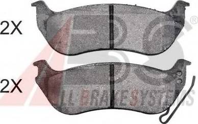 A.B.S. 38981 OE - Brake Pad Set, disc brake autospares.lv