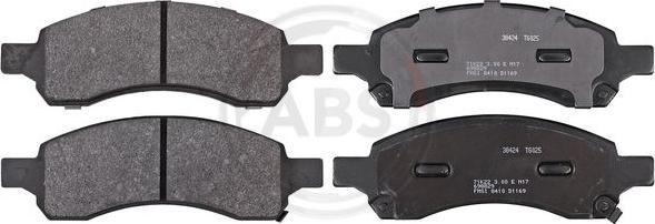 A.B.S. 38424 - Brake Pad Set, disc brake autospares.lv