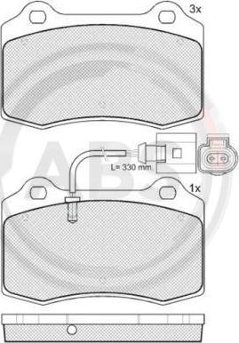 A.B.S. 38592 - Brake Pad Set, disc brake autospares.lv