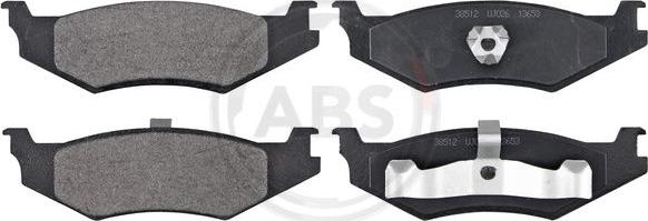 A.B.S. 38512 - Brake Pad Set, disc brake autospares.lv