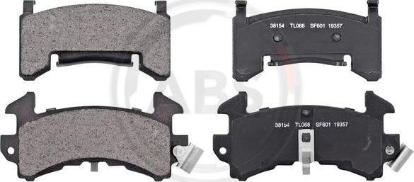 A.B.S. 38154 - Brake Pad Set, disc brake autospares.lv