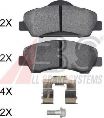 A.B.S. 37990 OE - Brake Pad Set, disc brake autospares.lv