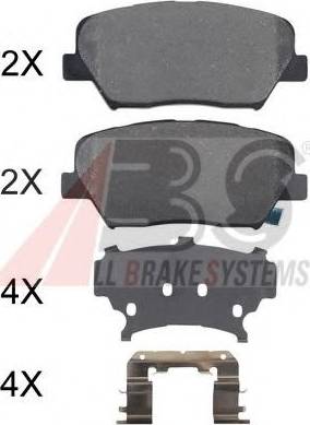 A.B.S. 37951 OE - Brake Pad Set, disc brake autospares.lv