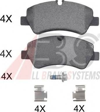 A.B.S. 37966 OE - Brake Pad Set, disc brake autospares.lv