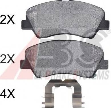 A.B.S. 37916 OE - Brake Pad Set, disc brake autospares.lv