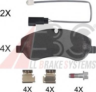 A.B.S. 37980 OE - Brake Pad Set, disc brake autospares.lv