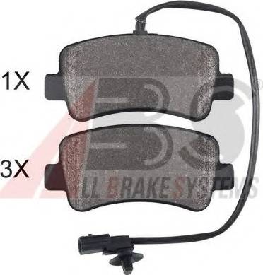 A.B.S. 37939 OE - Brake Pad Set, disc brake autospares.lv