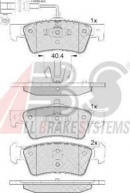 A.B.S. 37494 OE - Brake Pad Set, disc brake autospares.lv