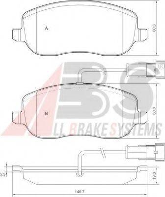 A.B.S. 37495 OE - Brake Pad Set, disc brake autospares.lv