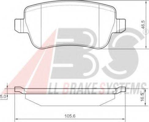 A.B.S. 37496 OE - Brake Pad Set, disc brake autospares.lv