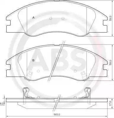 A.B.S. 37492 OE - Brake Pad Set, disc brake autospares.lv