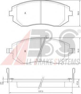 A.B.S. 37446 OE - Brake Pad Set, disc brake autospares.lv